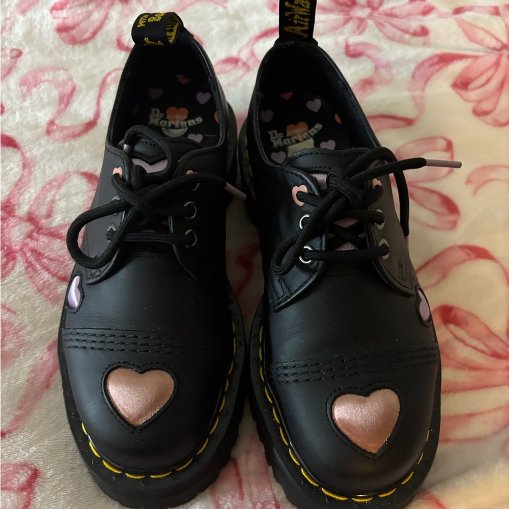 Dr. Martens 1461 Quad Heart platform shoes